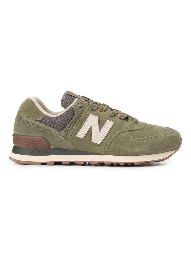 tenis new balance 574 casual masculino verde hyped 91