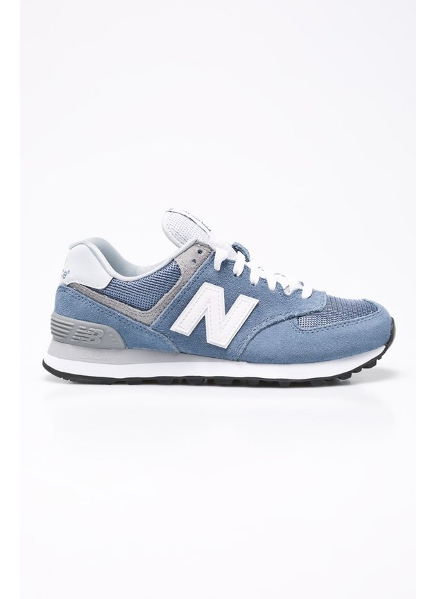 tenis new balance 574 feminino casual azul hyped 91