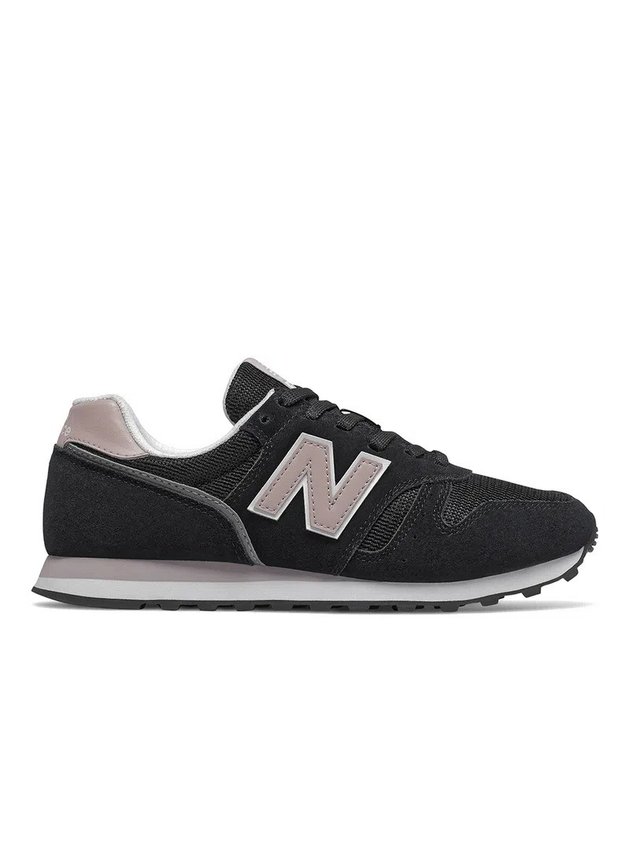 tenis new balance 373 feminino casual preto rosa hyped 91
