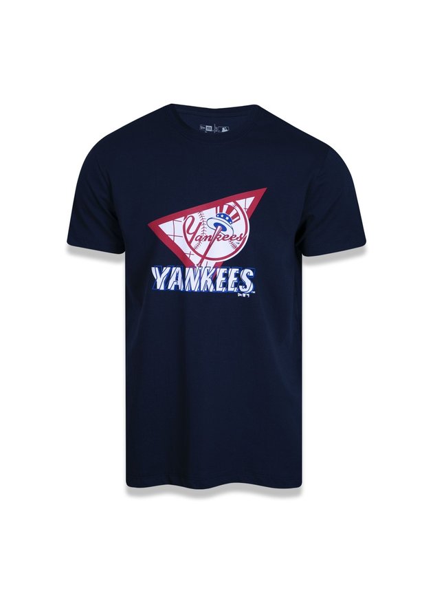 Camiseta New York Yankees MLB NEW ERA Extra Fresh Triangle azul marinho  hyped 91
