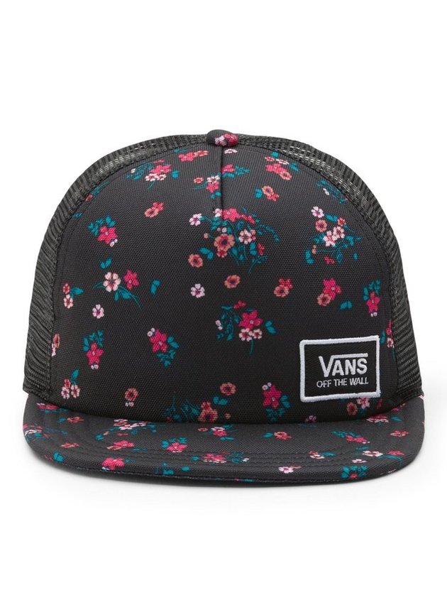 bone vans feminino trucker beach bound preto floral hyped91 2