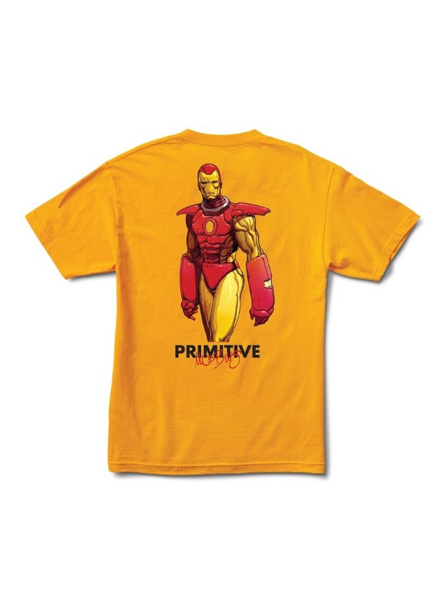 camiseta primitive x marvel iron man amarela hyped 91 2