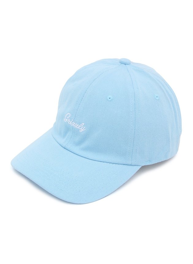 bone grizzly mini cursive dad hat aba curva strapback azul hyped 91 2