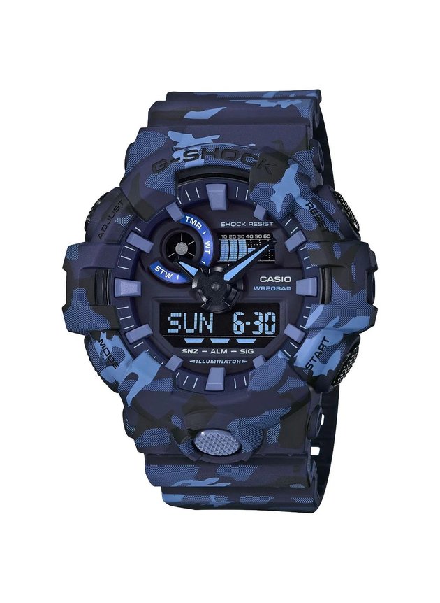 relogio g shock camuflado masculino ga 700cm 2adr azul camuflado hyped 91