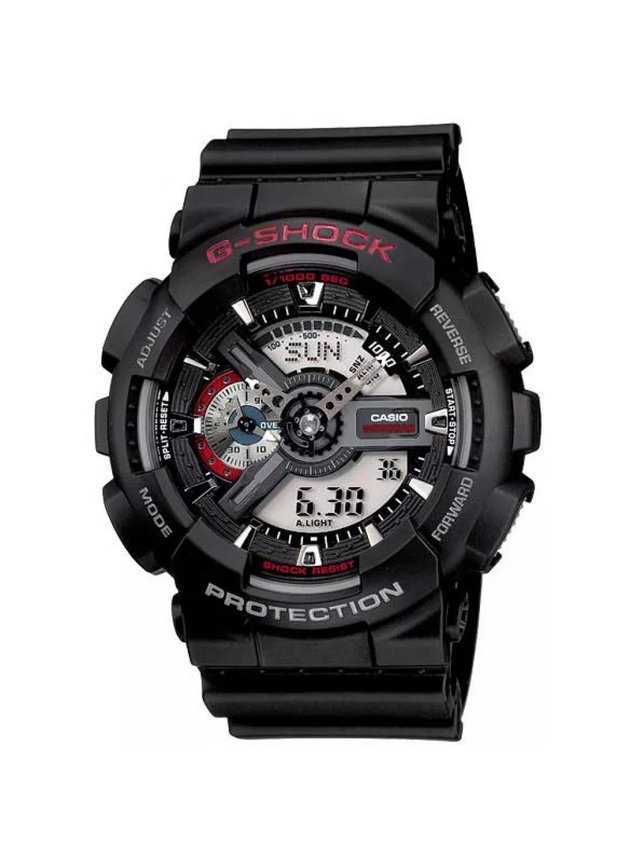 relogio casio g shock masculino ga 110 1adr preto vermelho hyped 91