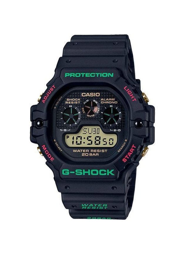 relogio casio g shock dw 5900th 1dr revival resistente a choques preto hyped 91