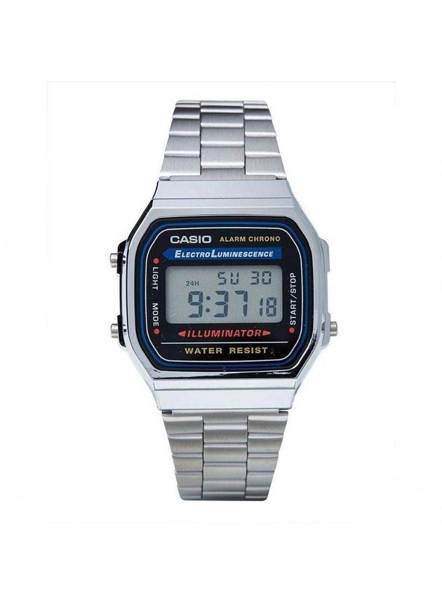 relogio casio vintage digital prata a168wa 1wdf hyped 91