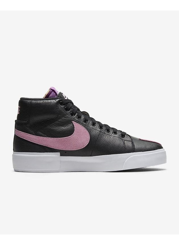 nike tenis nike sb zoom blazer mid edge skate preto roxo rosa hyped 91 3
