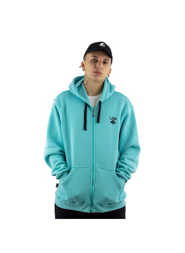 moletom lrg aberto de ziper logo azul claro hyped 91