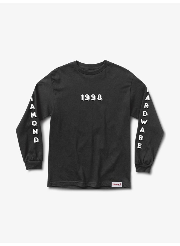 Camiseta Diamond Manga Longa Sleeve Tee 98 Preta   Hyped 91