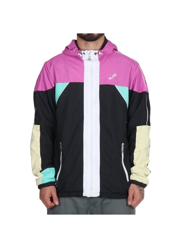 jaqueta corta vento lrg honor preto roxo verde hyped 91