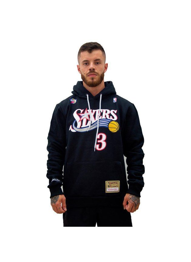 moletom mitchell ness nba sixers 3 mitchell ness preto hyped 91