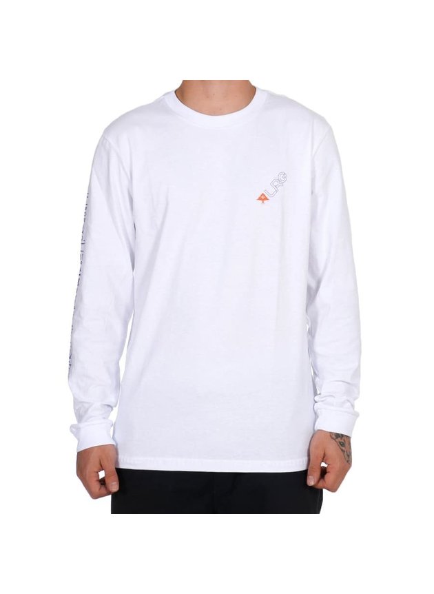 camiseta manga longa lrg slant branca hyped 91