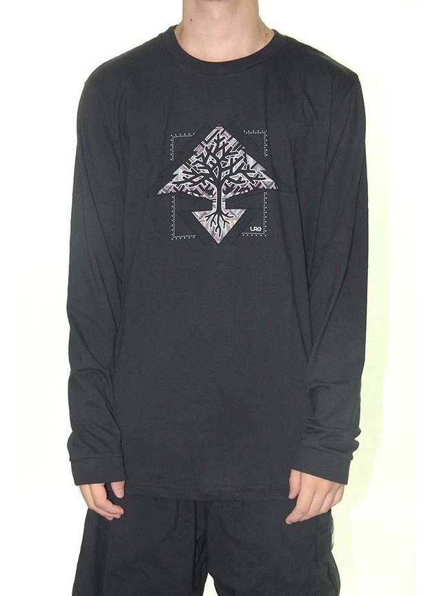 camiseta lrg manga longa motherland preto hyped 91