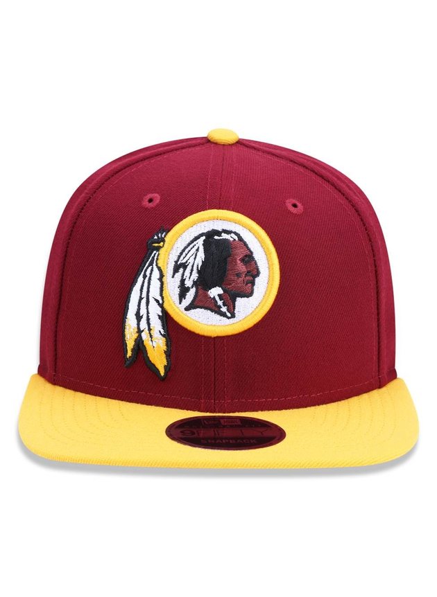 bone new era aba reta nfl washigton redskins original fit bordo amarelo hyped 91 2