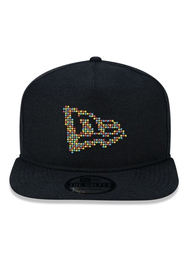 bone new era aba reta trick me snapback preto hyped 91