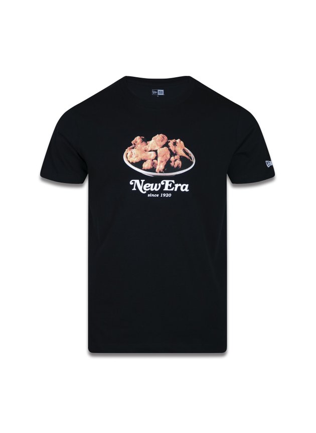 camiseta new era trick me frango frito preto hyped 91