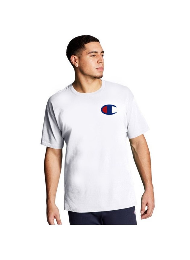 Camiseta Champion Life Patch C Masculina   Branco   hyped 91
