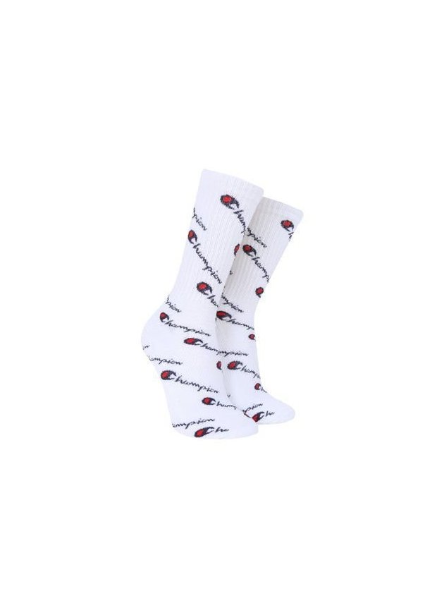 Meia Champion AOP C Life Cano Alto   Branco   hyped 91