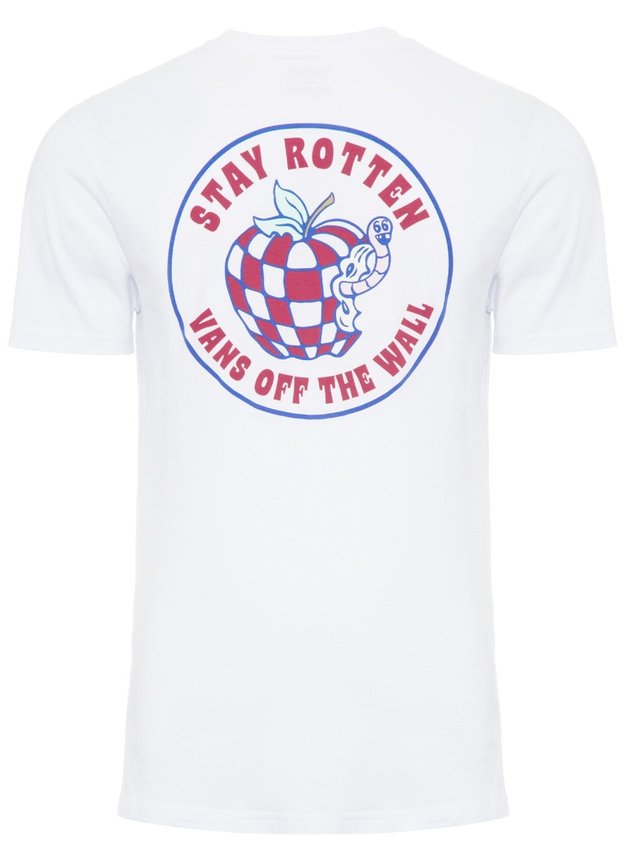 Camiseta Vans Stay Rotten SS Masculina   Branco   vermelho   hyped 91  2