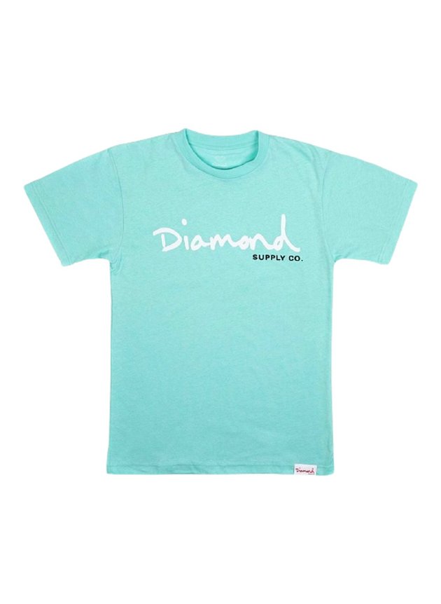 Camiseta Diamond OG Script Tee Feminina   Diamond Blue   hyped 91