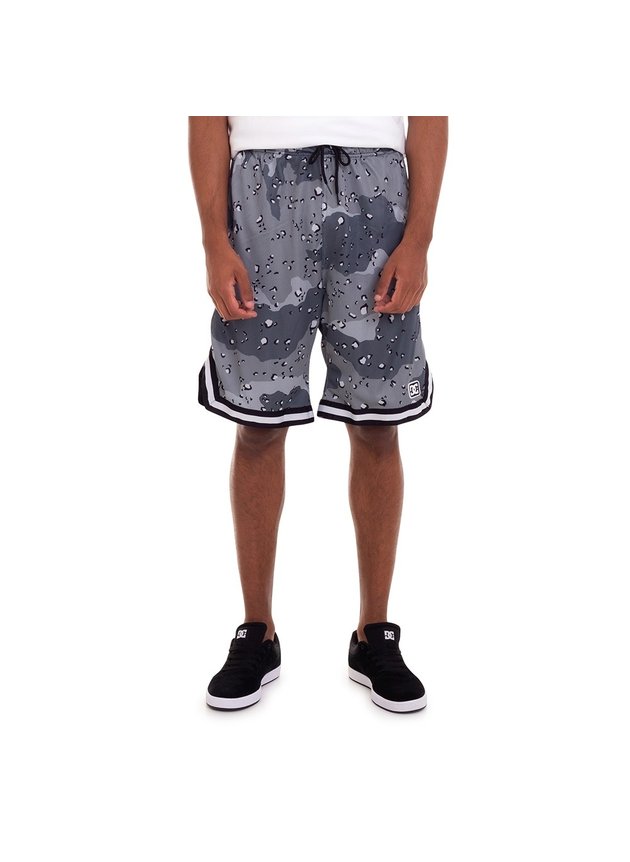 bermuda dc shoes mesh masculina camuflado cinza hyped 91