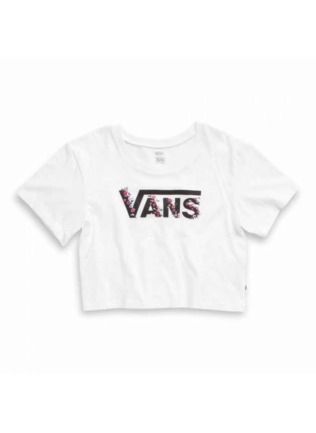 camiseta vans feminina bundlez boxy tee branco floral hyped 91