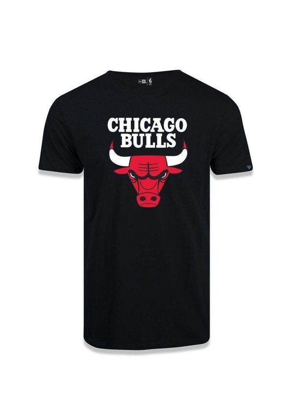 Camiseta Chicago Bulls NBA New Era Basic Logo   Preto   vermelho   hyped 91