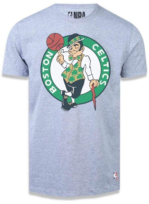 camiseta nba boston celtics big logo cinza masculina hyped 91 4