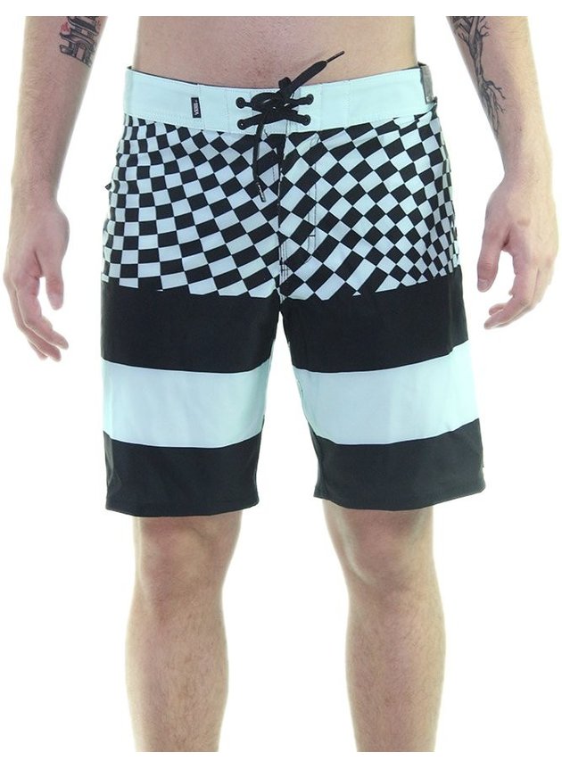 bermuda boardshort vans era masculina verde checkboard hyped 91