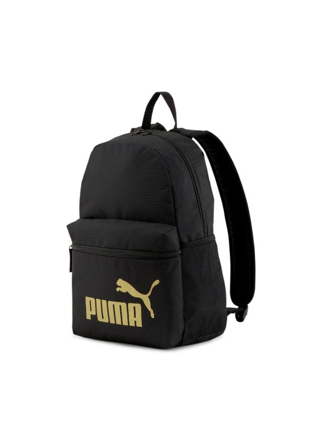 mochila puma phase unissex preto dourado hyped 91 4