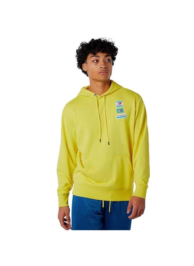 moletom new balance essentials field day crew amarelo hyped 91