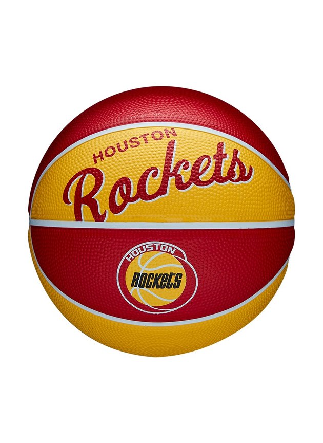 mini bola de basquete infantil wilson rouston rockets nba team vermelho amarelo hyped 91