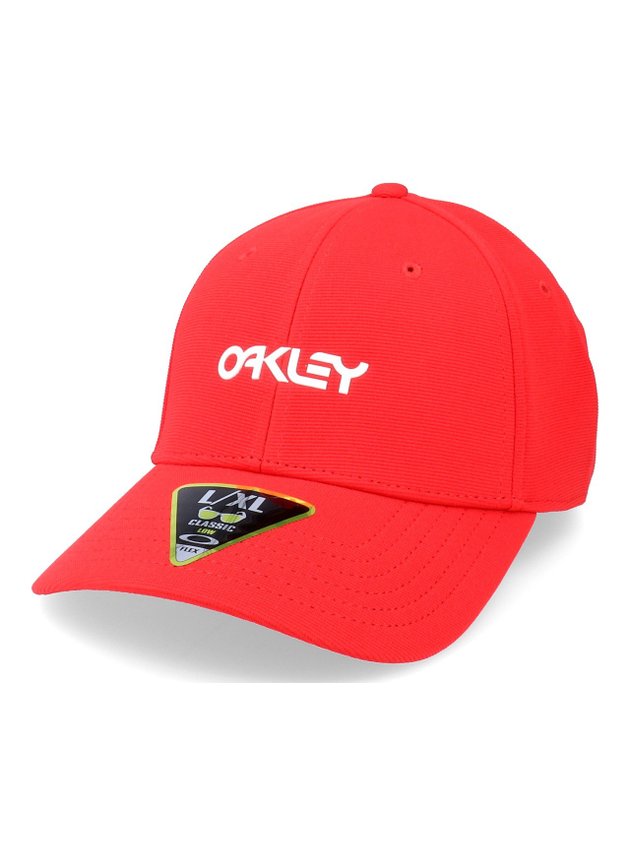 Bon Oakley 6 Panel Stretch Metallic Hat   Red Line   hyped 91  2