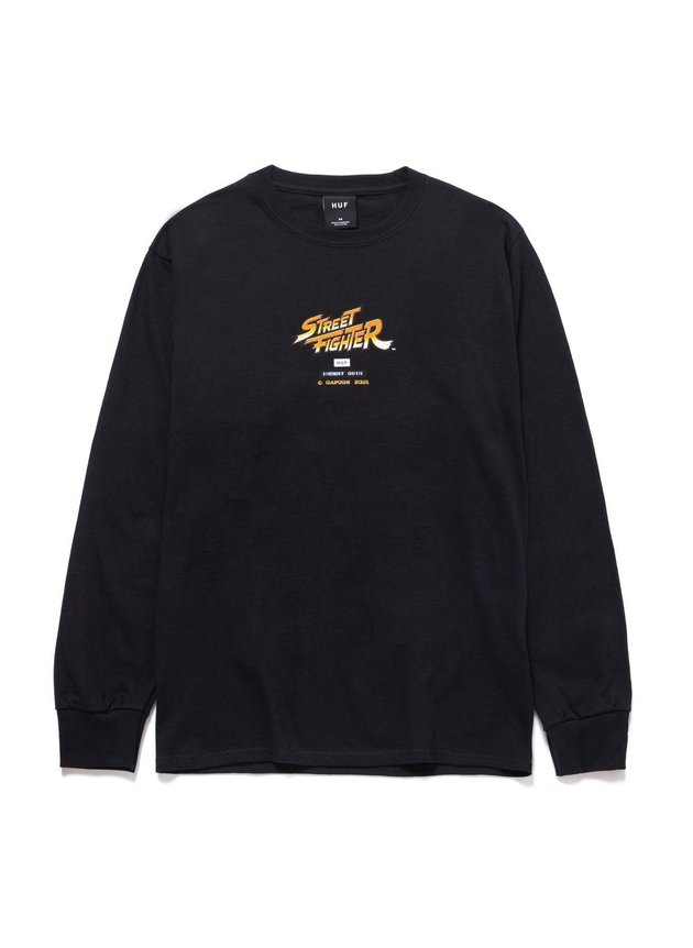Camiseta HUF X Street Fighter Ending Manga Longa   Preto   hyped 91