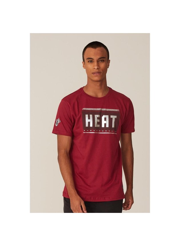 camiseta nba miami heat masculina bordo hyped 91