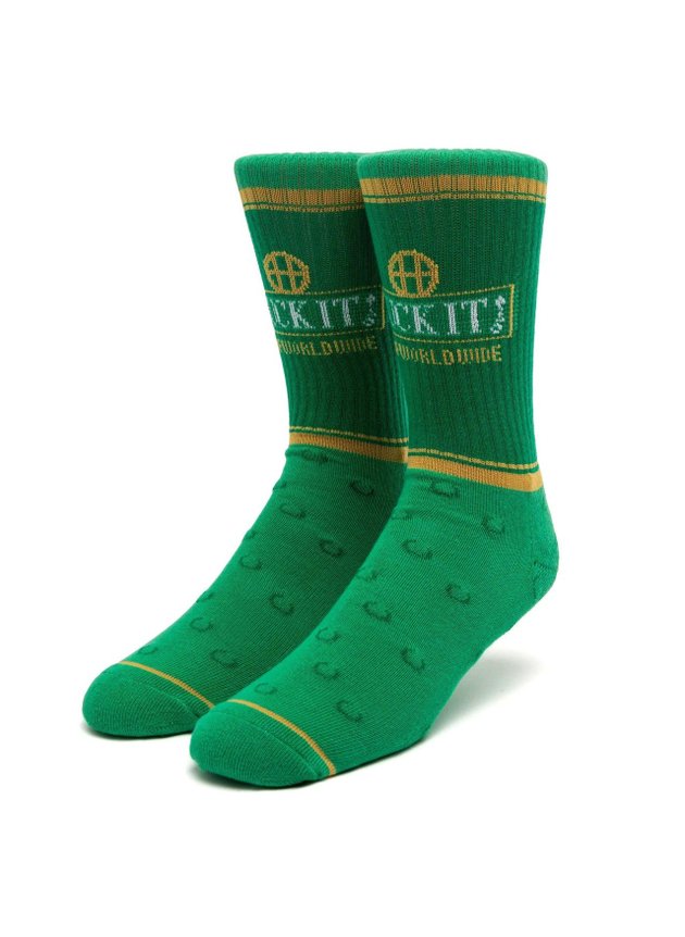 meia huf browm bag cano alto verde hyped 91