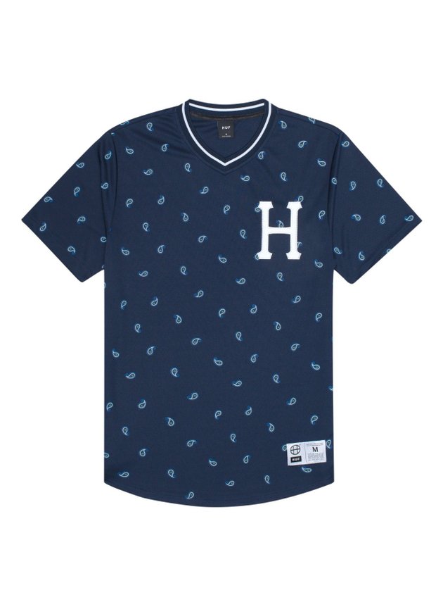 jersey huf paisley warm up masculina azul marinho hyped 91