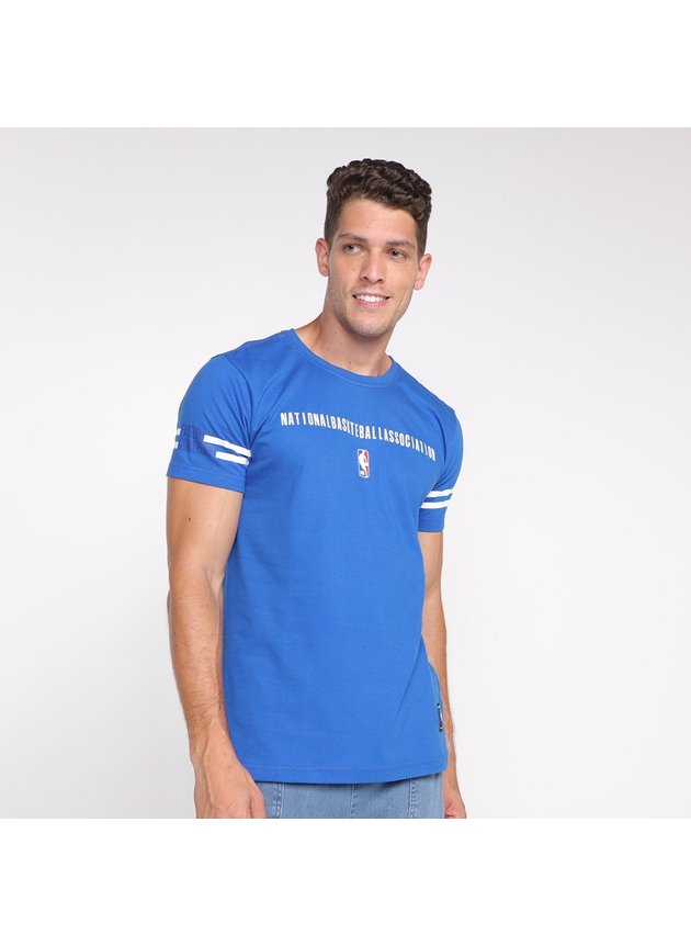 camiseta nba especial masculina azul hyped 91