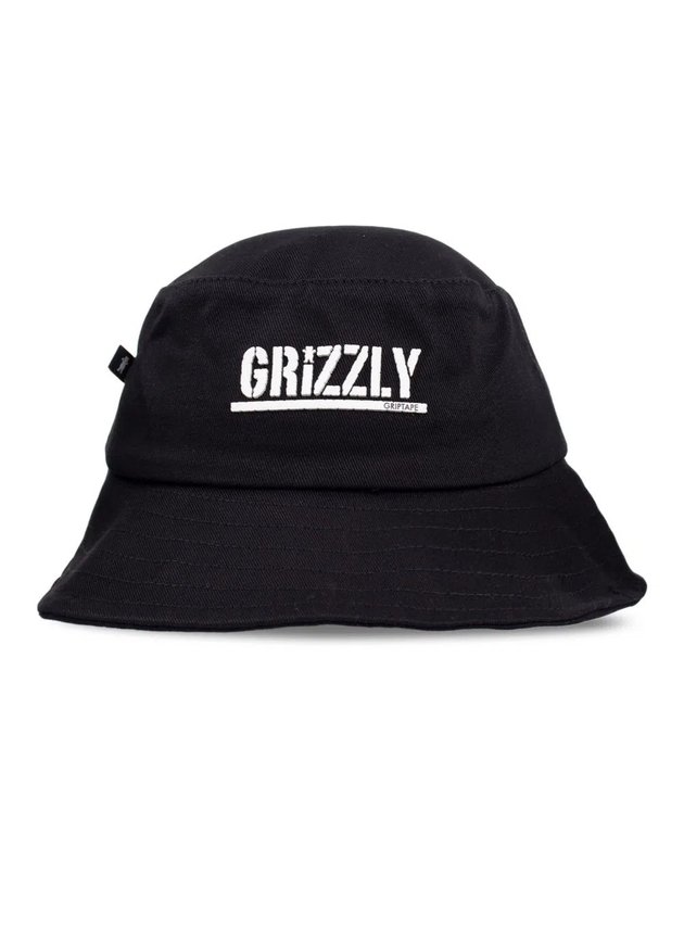 bucket grizzly stamp hat masculino preto hyped 91