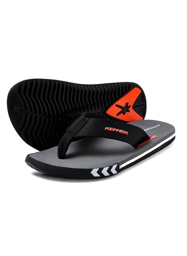 chinelo kenner kick s arrow masculino cinza branco hyped 91