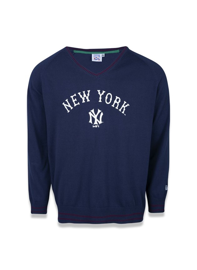 sueter tricot new era mlb new york yankees azul marinho hyped 91
