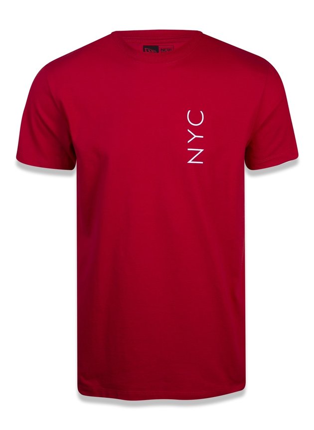 Camiseta New Era New York City Masculina   Vermelho