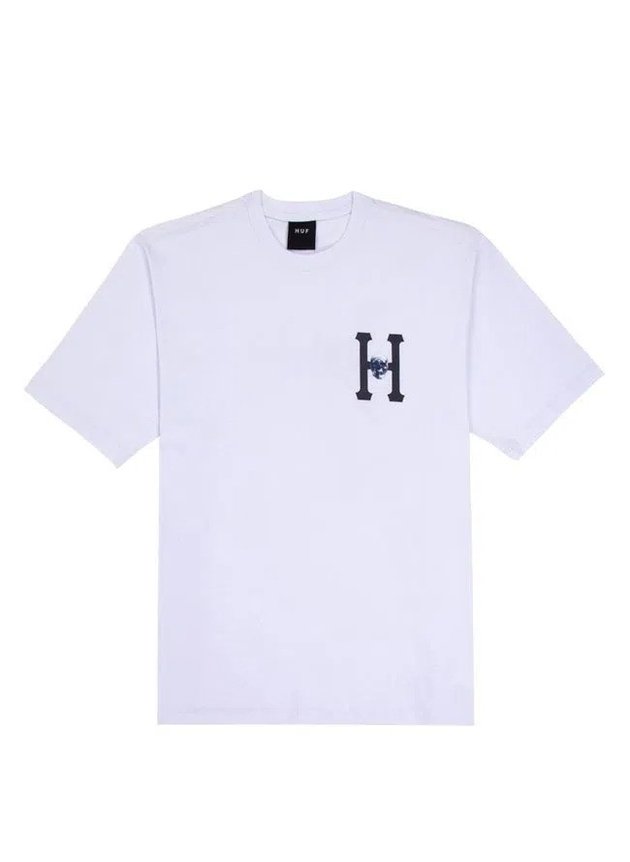 camiseta huf skulls classic h masculino branco hyped 91