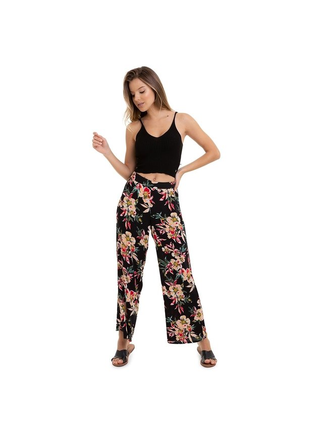 calca feminina midnight avenue dobby roxy