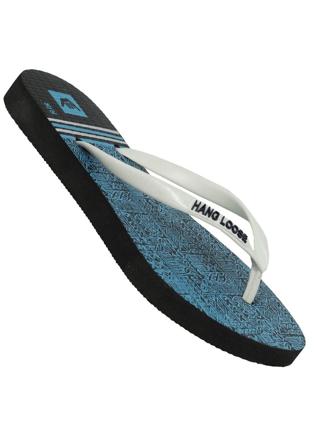 chinelo feminino hang loose slim preto azul