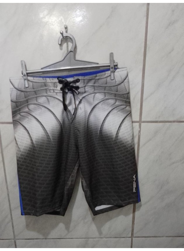 bermuda de surf infantil pena cinza