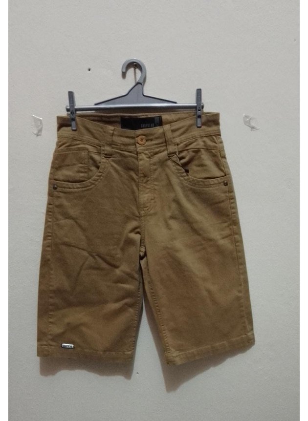bermuda masculina dropdead de sarja bege