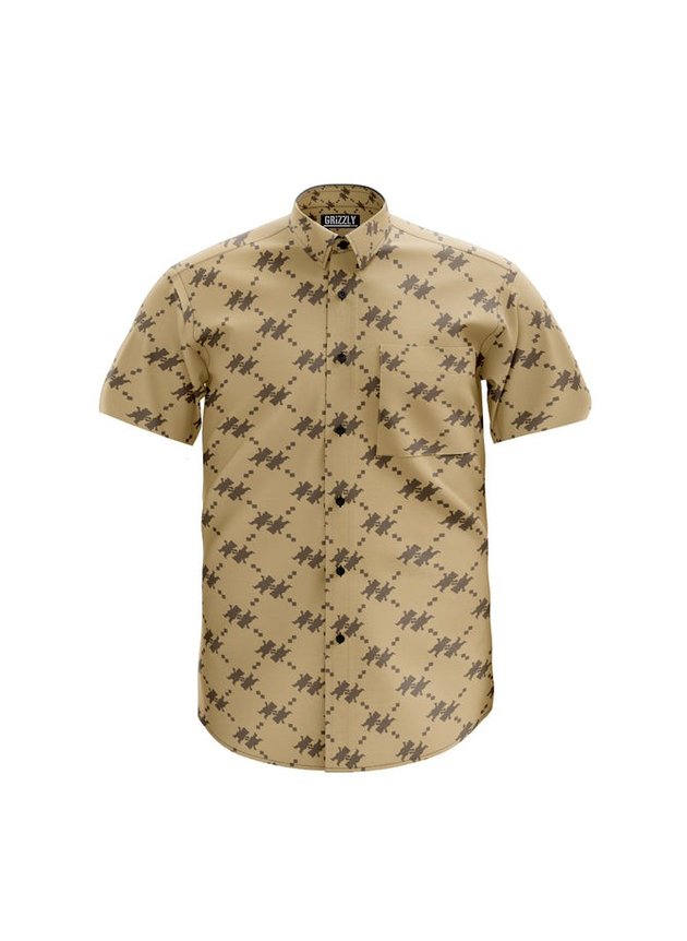 Camisa Grizzly Lap Of Luxury Masculina   Sand   hyped 91