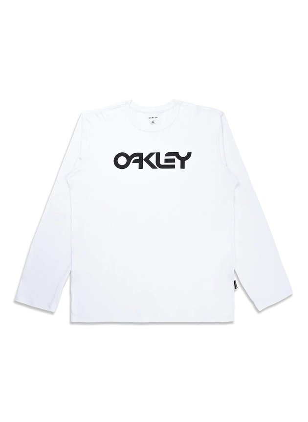 camiseta oakley manga longa mark 2 tee branco preto hyped 91